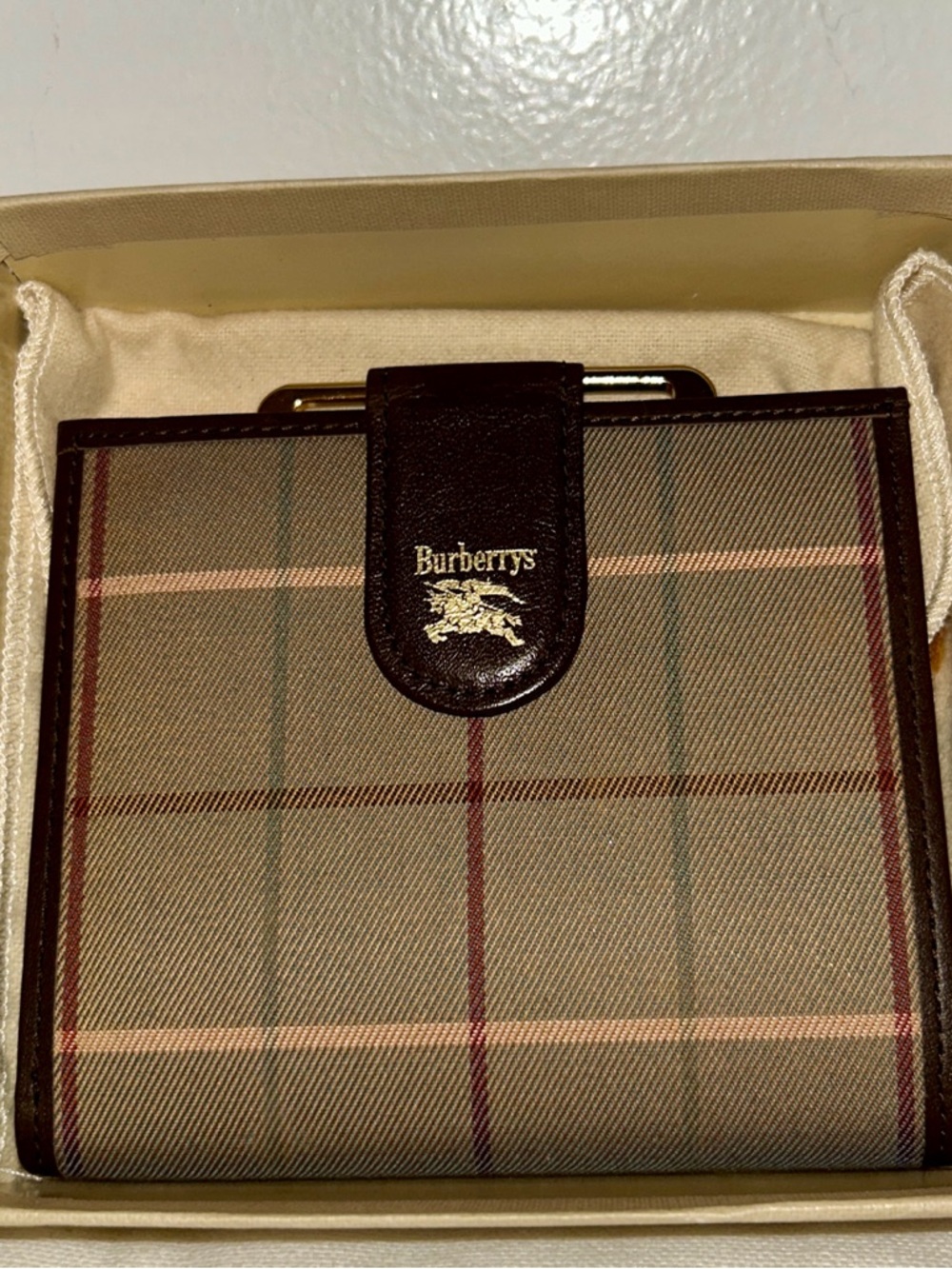 Authentic vintage Burberrys (pre-1999 logo) Nova Check wallet with Box and Dusty - Picture 2 of 8